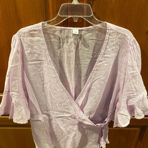 Women's Lilac Wrap Top